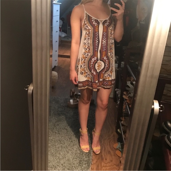 LF Boho Chic Cage Back Mini Dress Small - Picture 3 of 7
